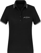 Lade das Bild in den Galerie-Viewer, Poloshirt Damen 2 Streifen mit MotivStickerei SOFORT