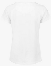 Charger l&#39;image dans la galerie, Premium Damen Piquee T-Shirt mit Logostickerei ton in ton
