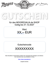 Lade das Bild in den Galerie-Viewer, MorganClubDeutschland Geschenkgutschein
